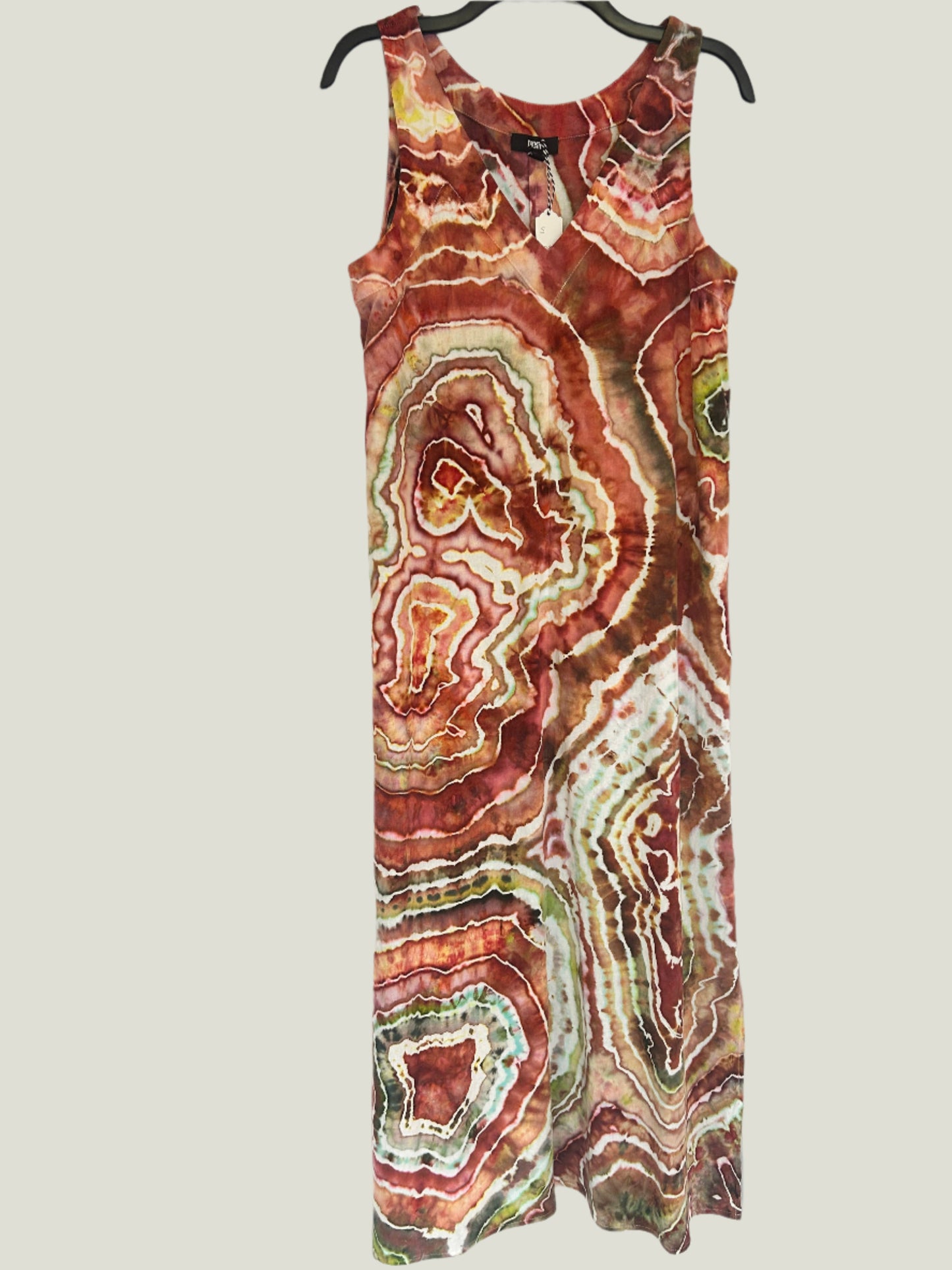 DKNY Sleeveless Linen Long Dress