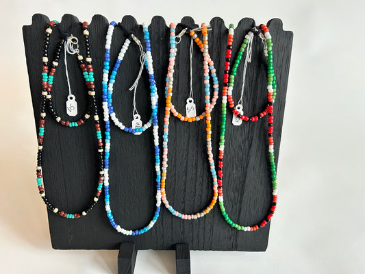 Seed Bead Necklace and Bracelet Set