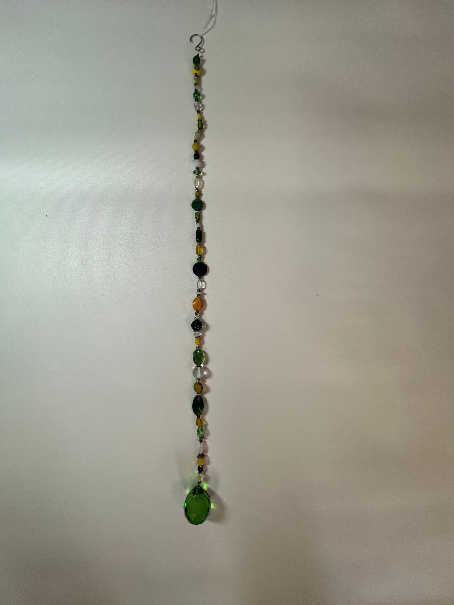 30mm Green Beaded Dangly 20”