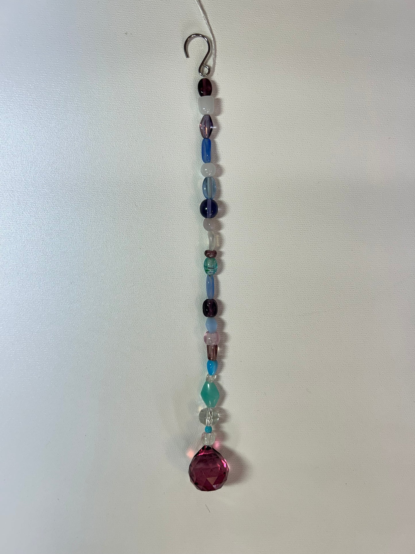 20mm Prpl Beaded Dangly 8”