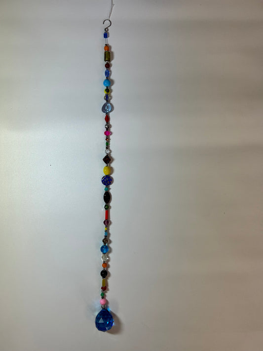 30mm Blue Beaded Dangly 18”