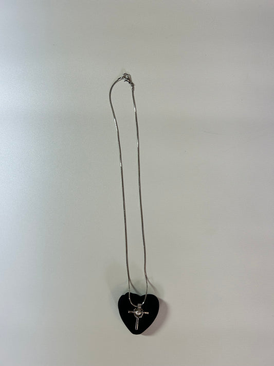 AC Cultured Pearl Cross Necklace
