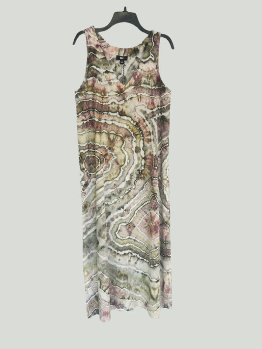 DKNY Sleeveless Linen Long Dress