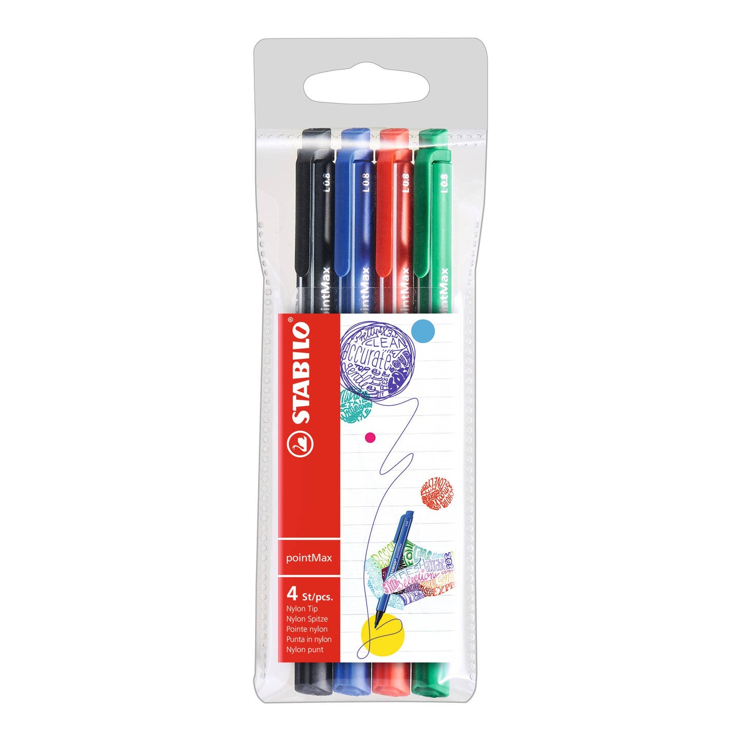 STABILO pointMax Color Wallet, 4-Color, Basic